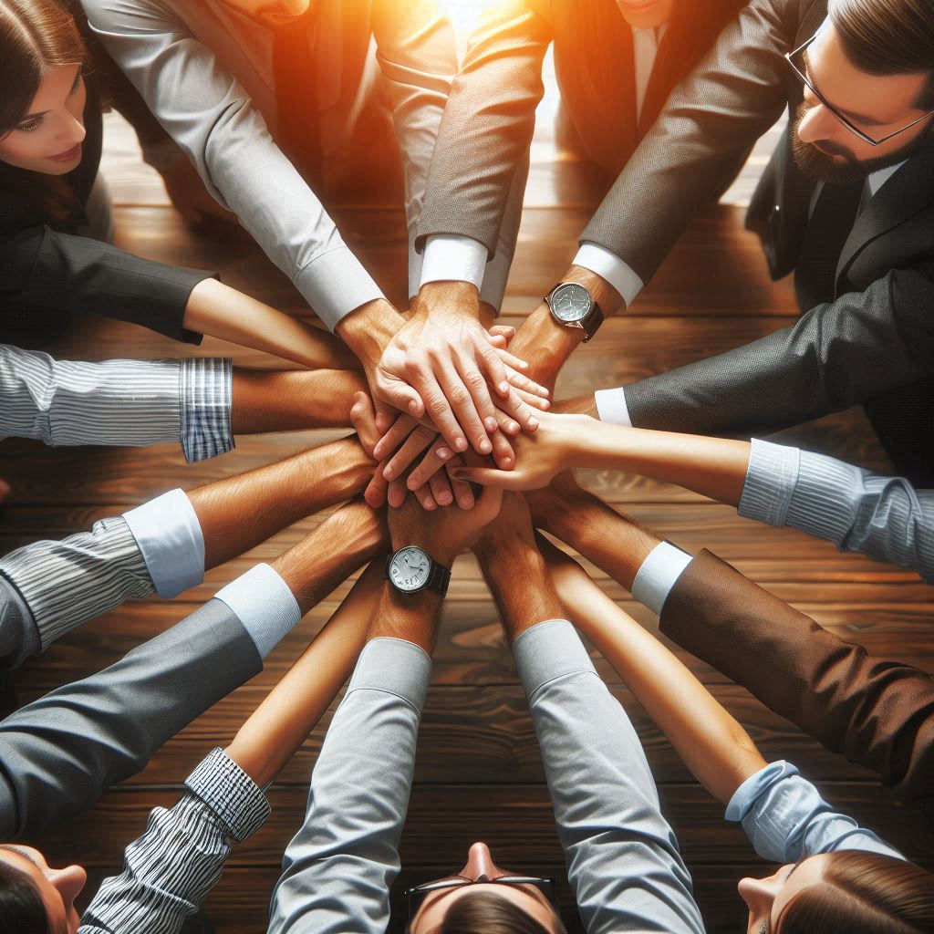 come motivare i dipendenti
Mani di un manager e dipendenti unite in cerchio, simbolo di collaborazione e lavoro di squadra in un ambiente aziendale.